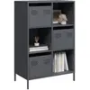 Image de Buffet Haut Anthracite 68x39x103,5 Cm Acier Vidaxl