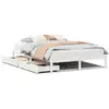 Image de Vidaxl cadre de lit sans matelas blanc 135x190 cm bois de pin massif