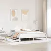 Image de Cadre De Lit Sans Matelas Blanc 200x200 Cm Bois Massif De Pin Vidaxl