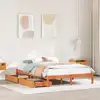 Image de Cadre De Lit Sans Matelas Cire Marron 140x200cm Bois Pin Massif Vidaxl