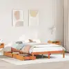 Image de Cadre De Lit Sans Matelas Cire Marron 160x200cm Bois Pin Massif Vidaxl