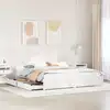 Image de Cadre De Lit Sans Matelas Blanc 160x200 Cm Bois De Pin Massif Vidaxl