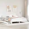 Image de Cadre De Lit Sans Matelas Blanc 180x200 Cm Bois Massif De Pin Vidaxl