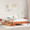 Image de Cadre De Lit Sans Matelas Cire Marron 140x200cm Bois Pin Massif Vidaxl