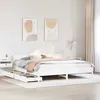 Image de vidaXL Cadre de lit avec tête de lit blanc 160x200 cm bois pin massif meuble de chambre à coucher sommier lit en bois 3301744