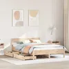 Image de vidaXL Cadre de lit avec tête de lit 140x190 cm bois de pin massif meuble de chambre à coucher sommier lit en bois lit 3301761