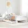 Image de Cadre De Lit Sans Matelas Blanc 90x190 Cm Bois De Pin Massif Vidaxl