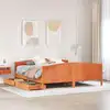 Image de Cadre De Lit Sans Matelas Cire Marron 160x200cm Bois Pin Massif Vidaxl