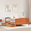 Image de Cadre De Lit Sans Matelas Cire Marron 120x200cm Bois Pin Massif Vidaxl