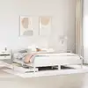 Image de Cadre De Lit Sans Matelas Blanc 200x200 Cm Bois Massif De Pin Vidaxl