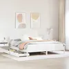 Image de vidaXL Cadre de lit et tête de lit blanc 180x200 cm bois de pin massif meuble de chambre à coucher sommier lit en bois 3301858
