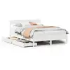 Image de Vidaxl cadre de lit sans matelas blanc 140x190 cm bois de pin massif