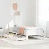 Image de Cadre De Lit Avec Tiroirs Sans Matelas Blanc 90x200 Cm Vidaxl