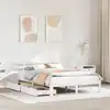 Image de Cadre De Lit Avec Tiroirs Sans Matelas Blanc 160x200 Cm Vidaxl