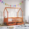 Image de Cadre De Lit Enfant Avec Tiroirs Sans Matelas 80x170 Cm Bois Vidaxl