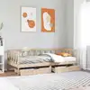 Image de Lit De Jour Avec Tiroirs Sans Matelas 90x190 Cm Bois Massif Vidaxl