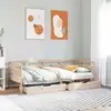 Image de Lit De Jour Avec Tiroirs Sans Matelas 90x190 Cm Bois Massif Vidaxl