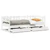 Image de Vidaxl lit de jour et tiroirs sans matelas blanc 90x190 cm bois massif