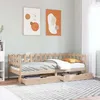 Image de vidaXL Lit de jour avec tiroirs sans matelas 90x190 cm bois massif 3302136