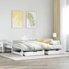 Image de vidaXL Lit de jour avec gigogne et tiroirs sans matelas blanc 90x190cm 3302147