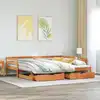 Image de Lit De Jour Avec Gigogne Et Tiroirs Sans Matelas 90x190 Cm Vidaxl