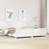 Image de Cadre De Lit Sans Matelas Blanc 200x200 Cm Bois Massif De Pin Vidaxl