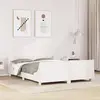 Image de Cadre De Lit Sans Matelas Blanc 140x200 Cm Bois De Pin Massif Vidaxl