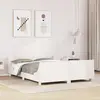 Image de Cadre De Lit Sans Matelas Blanc 140x190 Cm Bois De Pin Massif Vidaxl