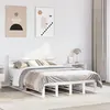 Image de Cadre De Lit Sans Matelas Blanc 140x200 Cm Bois De Pin Massif Vidaxl