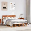 Image de Cadre De Lit Sans Matelas Cire Marron 140x200cm Bois Pin Massif Vidaxl