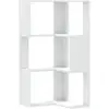 Image de Vidaxl bibliothèque d'angle à 3 niveaux blanc bois d'ingénierie