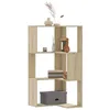 Image de Bibliothèque dangle - Chêne sonoma - 3 niveaux - Bois dingénierie - Contemporain