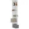 Image de vidaXL Étagère dangle murale blanc 365x365x140 cm bois dingénierie étagère dangle étagère suspendue étagère murale 852627