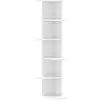 Image de Vidaxl étagère d'angle murale blanc 36,5x36,5x140 cm bois d'ingénierie