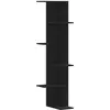 Image de Étagère D'angle Murale Noir 36,5x36,5x140 Cm Bois D'ingénierie Vidaxl
