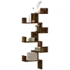 Image de vidaXL Étagère dangle murale chêne fumé 45x45x147cm bois dingénierie étagère dangle étagère suspendue étagère murale 852640