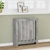 Image de vidaXL Cache-radiateur gris béton 78x20x82 cm bois dingénierie bouchon de radiateur cache-radiateur haut radiateur à 852729