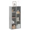 Image de Bibliothèque Gris Béton 50x25x105 Cm Bois D'ingénierie Vidaxl
