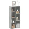 Image de vidaXL Bibliothèque gris béton 50x25x105 cm bois dingénierie étagère étagère à livres support de livre armoire de 852792
