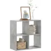 Image de Bibliothèque Gris Béton 68,5x32x68,5 Cm Bois D'ingénierie Vidaxl