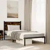 Image de Cadre De Lit En Métal Sans Matelas Chêne Fumé 75x190 Cm Vidaxl