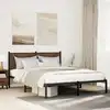Image de Cadre De Lit En Métal Sans Matelas Chêne Fumé 137x190 Cm Vidaxl