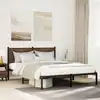 Image de Cadre De Lit En Métal Sans Matelas Chêne Fumé 140x200 Cm Vidaxl