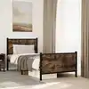Image de Cadre De Lit En Métal Sans Matelas Chêne Fumé 80x200 Cm Vidaxl