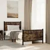Image de Cadre De Lit En Métal Sans Matelas Chêne Fumé 90x190 Cm Vidaxl