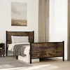 Image de Cadre De Lit En Métal Sans Matelas Chêne Fumé 100x190 Cm Vidaxl