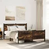 Image de vidaXL Cadre de lit métal avec tête de lit et pied de lit 137x190 cm lit double meuble de chambre à coucher lit dinvité 4007684