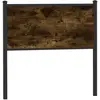 Image de Tête De Lit De Remplacement Chêne Fumé 75 Cm Bois D'ingénierie Et Acier Vidaxl