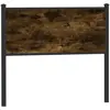 Image de Tête De Lit De Remplacement Chêne Fumé 107 Cm Bois D'ingénierie Et Acier Vidaxl