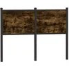 Image de vidaXL Tête de lit de remplacement chêne fumé 120 cm bois dingénierie et acier 4007698